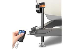 SEALIGHT 7500LB Electric Trailer Jack with Remote Control,Range up to 30 Meters，Electric Tongue Jack, 9.84“-33.85“ Lift, Power Jack for A-Frame, Utility and RV Trailer,12V DC and LED Light