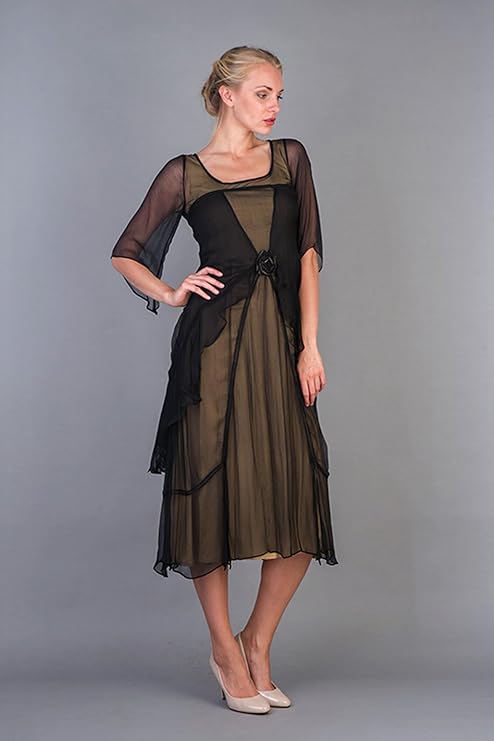 black and white gatsby dress