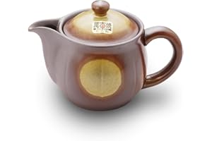 Japanese Banko Ware Teapot with Removable Stainless Steel Strainer - Versatile Pot for Tea, Coffee, and More - Lightweight, H