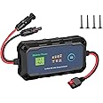 30A Solar Charge Controller 12V 24V, Bateria Power PWM Intelligent Plug and Play Portable Solar Regulator, LCD Display for Solar Panels Compatible with LFP AGM SLD FLA, for RV, Off-Gird (SunRock 30E)