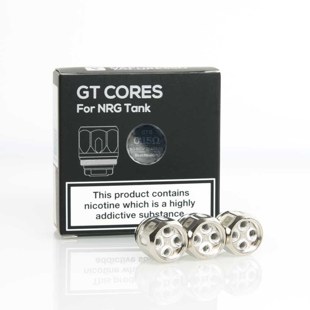 VAPORESSO GT CORES GT8 Coils - 0.15 Ohms - 3 Pack - For NRG Tanks, Revenger Kits