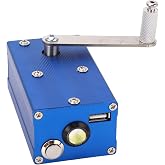 Hand Crank Generator USB Charger with Super Capacitor Portable Mechanical Emergency Power and COB Lamp