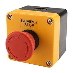 Baomain Red Sign Emergency Stop Switch, 660V