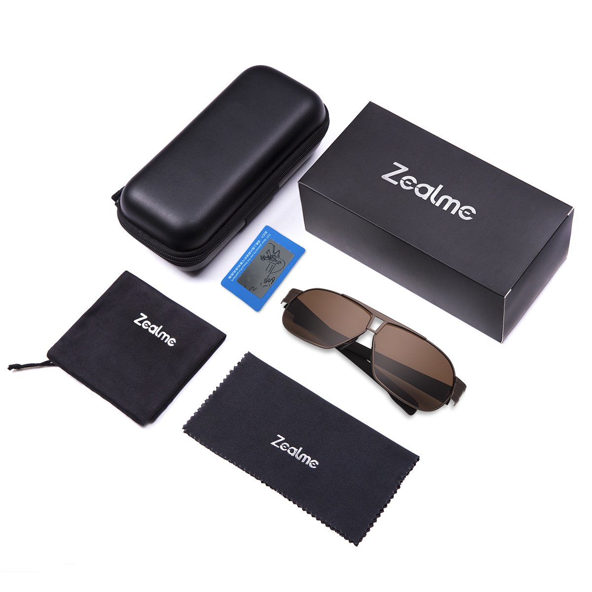 Zealme Polarized Aviator Sports Lightweight Durable Unbreakable Frame Anti Glare Baseball Cycling Fishing Golf Running Bicycle Polaroid Hiking Sunglasses (Coffee) 8516