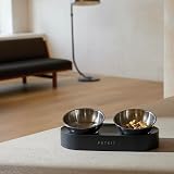 PETKIT Elevated Cat Bowls with Stand 0°/15° Tilt Stainless Steel 7cm Front view 9