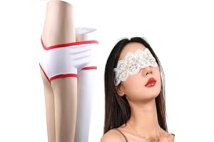 SHIYIXIALI Funny Panties for Bachelorette Party,Lace Masquerade Mask,2 Person in One Panties Hot Funny Briefs for Bachelorett