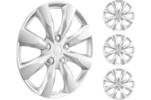 VEVOR Wheel Rim Cover Hubcaps, 16 in Diameter, Sturdy & Durable Scratch-Resistant Hubcap with Snap & Valve Nozzle Hole, ABS &