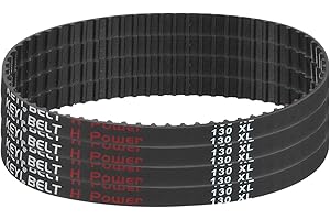 uxcell 4pcs 130XL 037 Timing Belt 65 Teeth Rubber Geared Cogged Belt, 0.37" Width, 0.20" Pitch Mechanical Replacement Belts