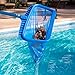 SharkBlu Pool Net Replacement Telescopic Pool Pole, Deep Leaf Basket a Fine Mesh Net Bag, Blue