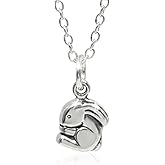 EnCharmed Sterling Silver TeenyTiny Bunny Charm Necklace, Woodland Animal Pendant Jewelry, 18"