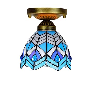 Amazon Com Gal Tiffany Style Retro Ceiling Light Lighting Mini
