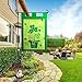 KUUQA Happy St. Patrick's Day Garden Flag Decorative Clovers Irish Green Shamrocks 12 x 18 Inches for Garden and Home Decorations