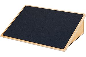 StrongTek Slant Board for Squats & Knee Training, Heavy-Duty Incline Board with Non-Slip Surface, Fixed 25° Wooden Stretch Bo