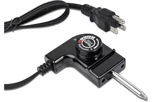 GFDOSO Adjustable Thermostat Probe Cord Compatible with Masterbuilt Smokers & Electric Griddles, 15A/125V Power Cord with Precise Temperature Control