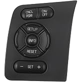 Dasbecan Steering Wheel Cruise Control Switch 2011-2016 Ford F250 F350 F450 | For F550 Left Side Switch Button Replacement Replace# BC3T9E740EEW BC3Z9A818AA