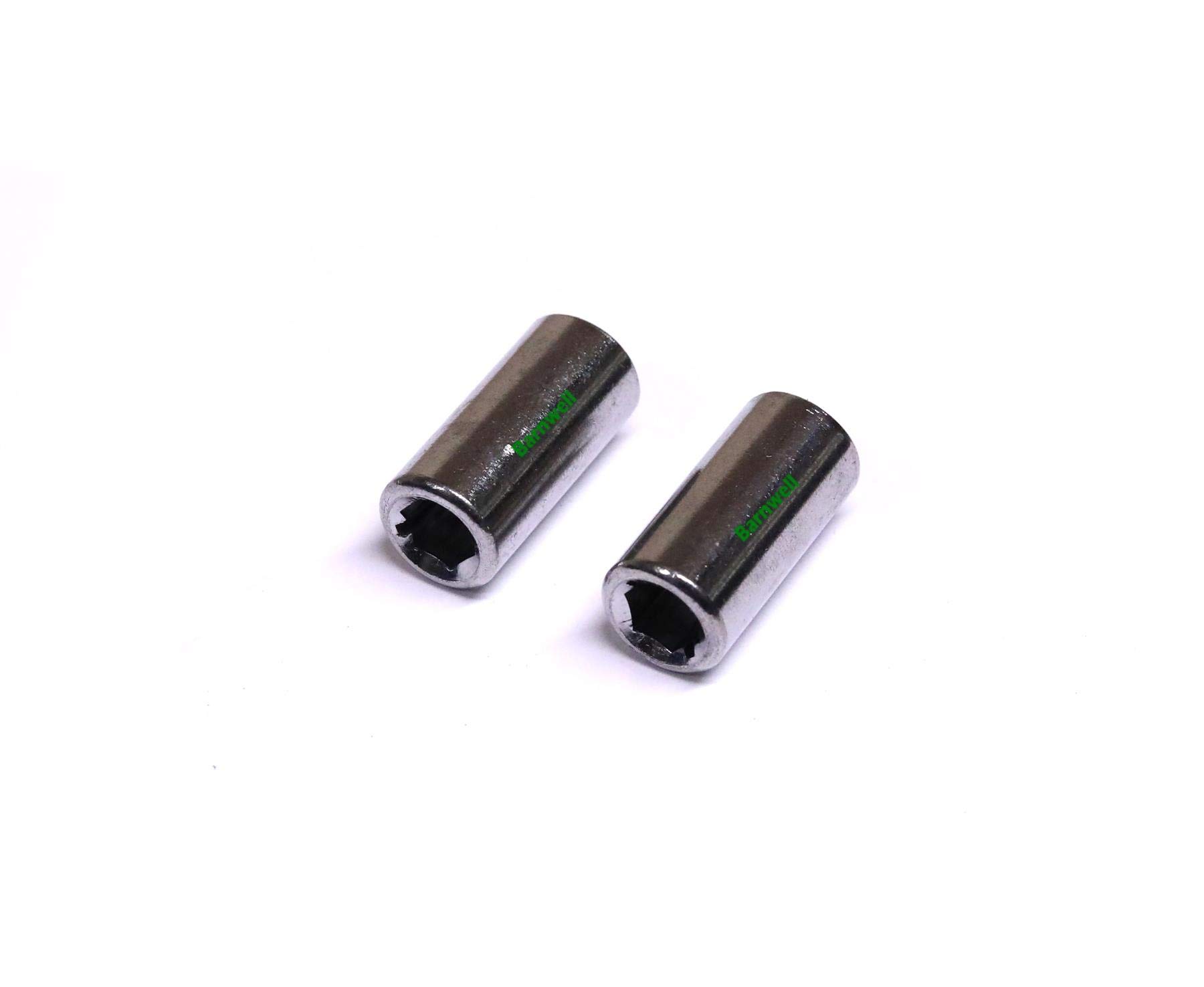 Barnwell 2 x 1/4" Square Drive Bit Adaptor to use 1/4" Hex Screwdriver Bits Spring Held