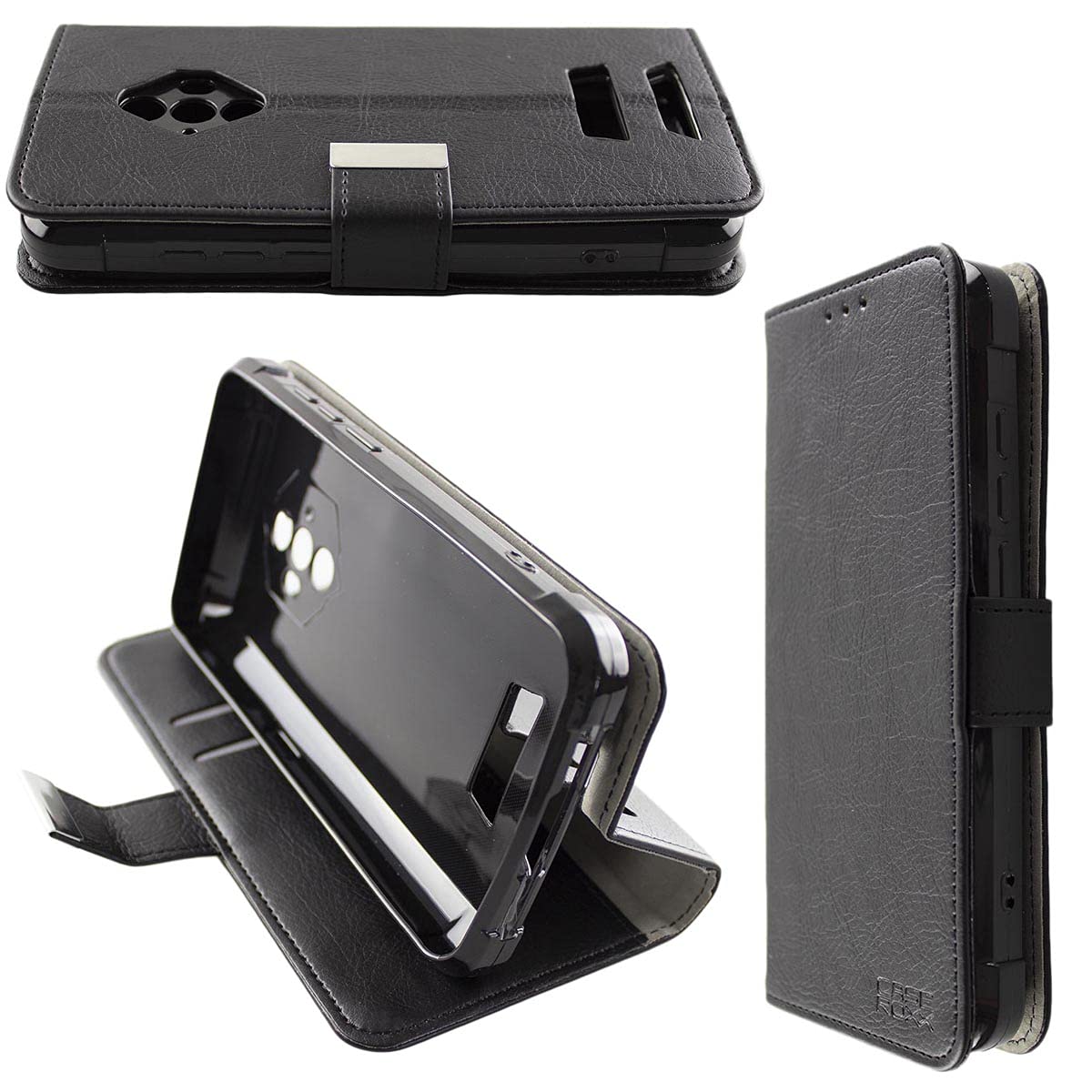 caseroxx Bookstyle-Case for Blackview BV6600 / BV6600E / BV6600 Pro, Cover, faux leather, black, Card Slots & Magnetic Closure