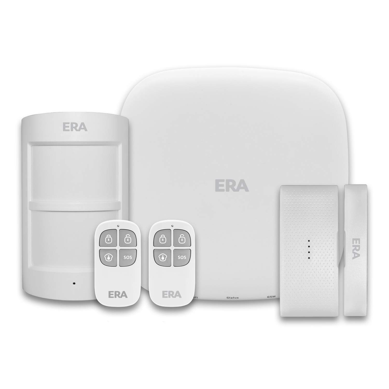 ERA HomeGuard Pro - Home Security Burglar Alarm System - Smart Wireless House Alarm Google & Alexa Compatible - Smartphone Control - Pet Friendly Motion Sensors - Easy Install [5pc Starter Kit]
