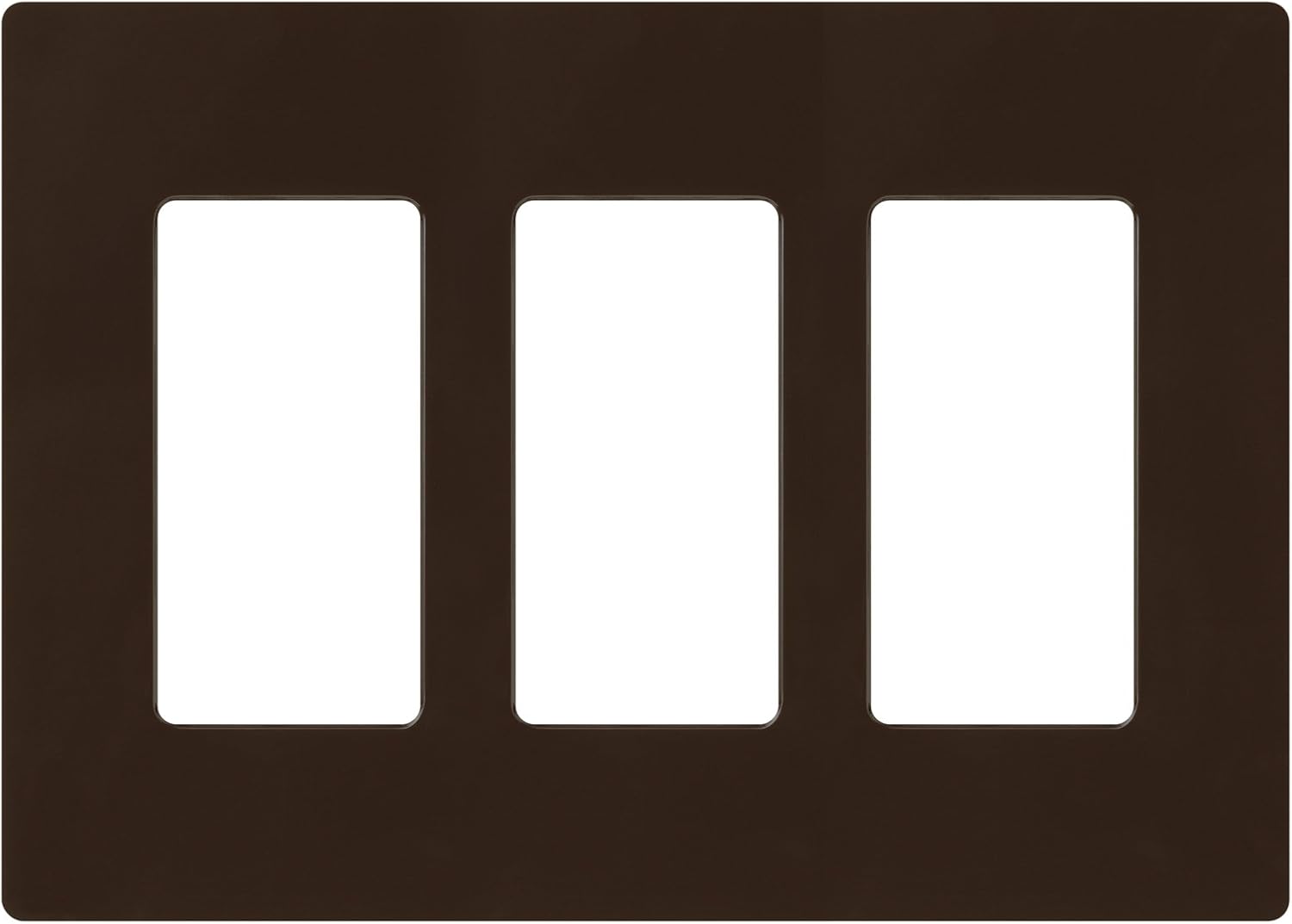 Lutron Claro 3 Gang Decorator Wallplate, CW-3-WH, White - Witch Plates - 