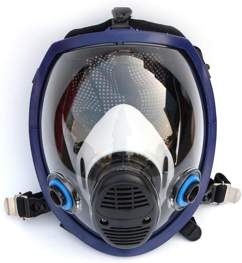 Respirator Gas Mask Full Facepiece Respirators,Face Piece Only Lightweight Full Face Chemical mask Anti-Gas Mask Acid Dust Respirator Paint Pesticide Spray Silicone Filter Face Mask