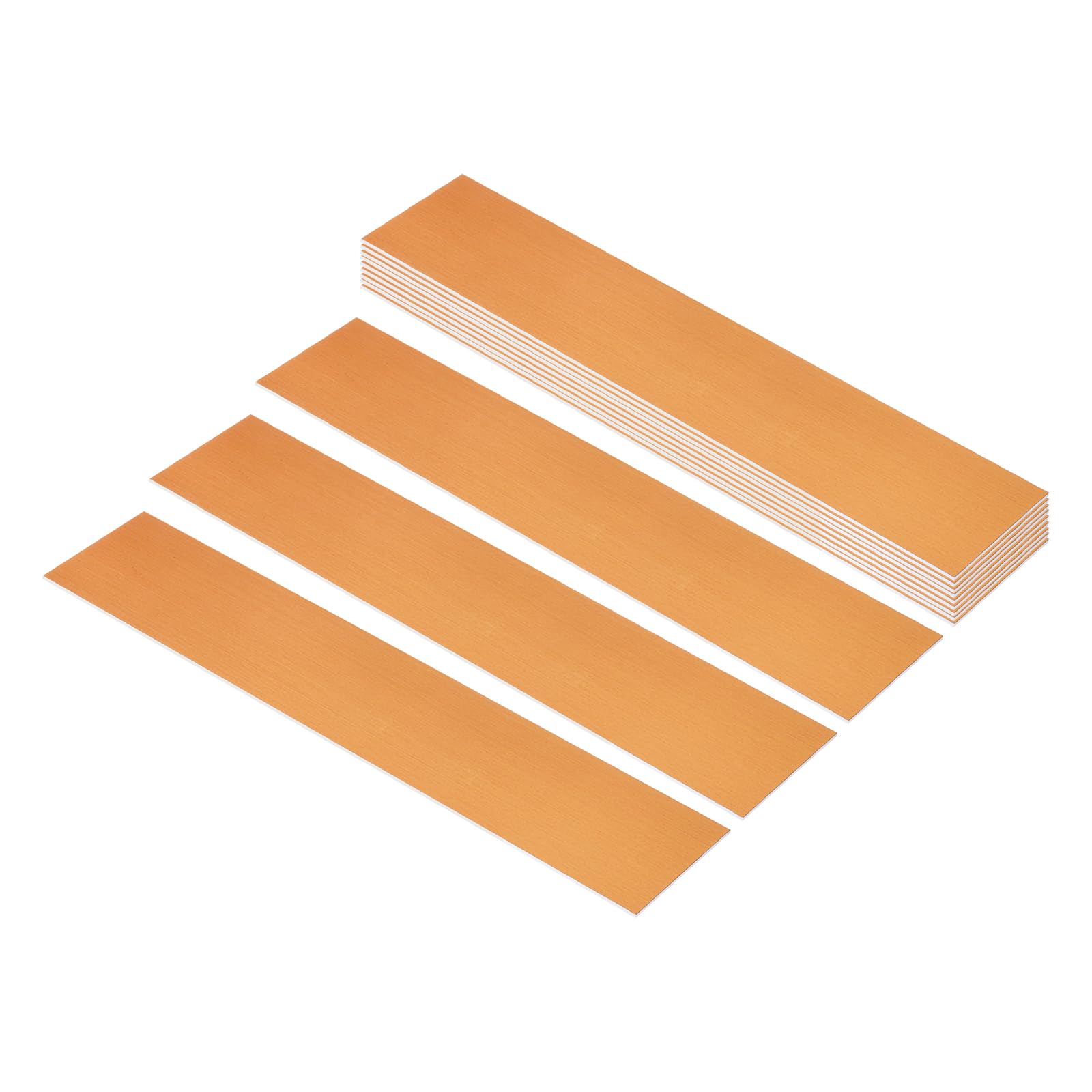 PATIKIL 10"x2" Blank Name Plates, 12 Pack Custom Engraved Name Plate Rectangle Laser Engraving Blanks for Personalized Nameplates Office Desk DIY Painting Supplies, Brown, White