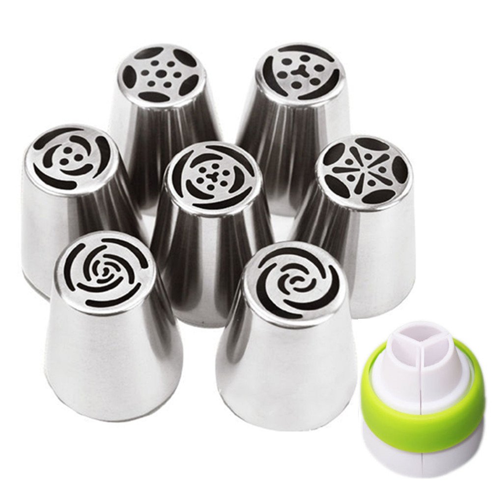 CakeLove Flower Shaped Frosting Nozzles Icing Piping Decorating Baking