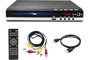 PUSOKEI Region Free HDMI DVD Player for TV, 1080P HD DVD Player with Remote Control & HDMI/AV/USB Port, Plays All Region DVDs