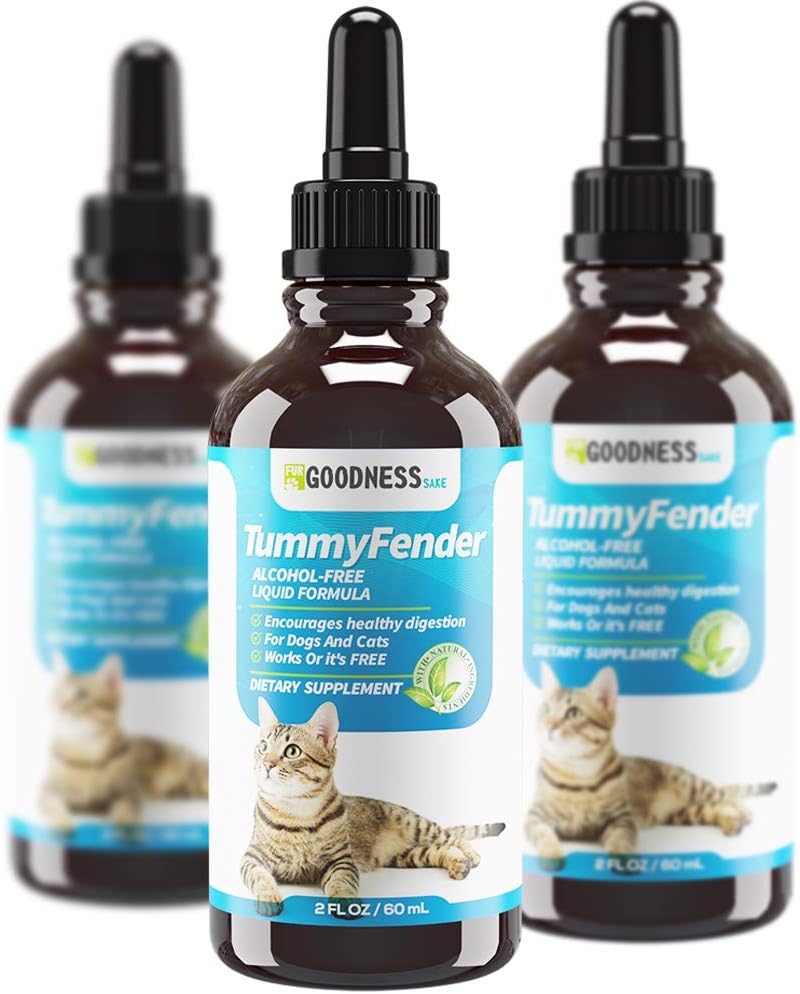 Fur Goodness Sake Liquid Cat Dewormer Herbal Dewormer for Cats, Dogs