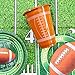 JOYIN 72 Pcs 16oz Football Plastic Cups, Disposable Party Cups Tableware for Football Party, Tailgate Events, Birthday Party Supplies Favors, Football Decorations