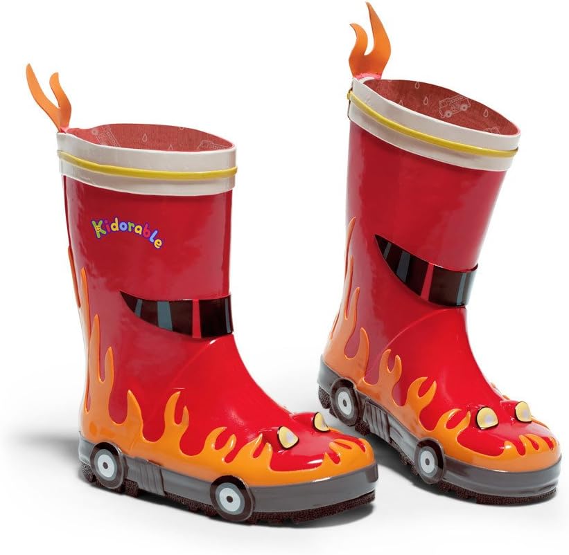Little Boys' Fireman Rain Boots