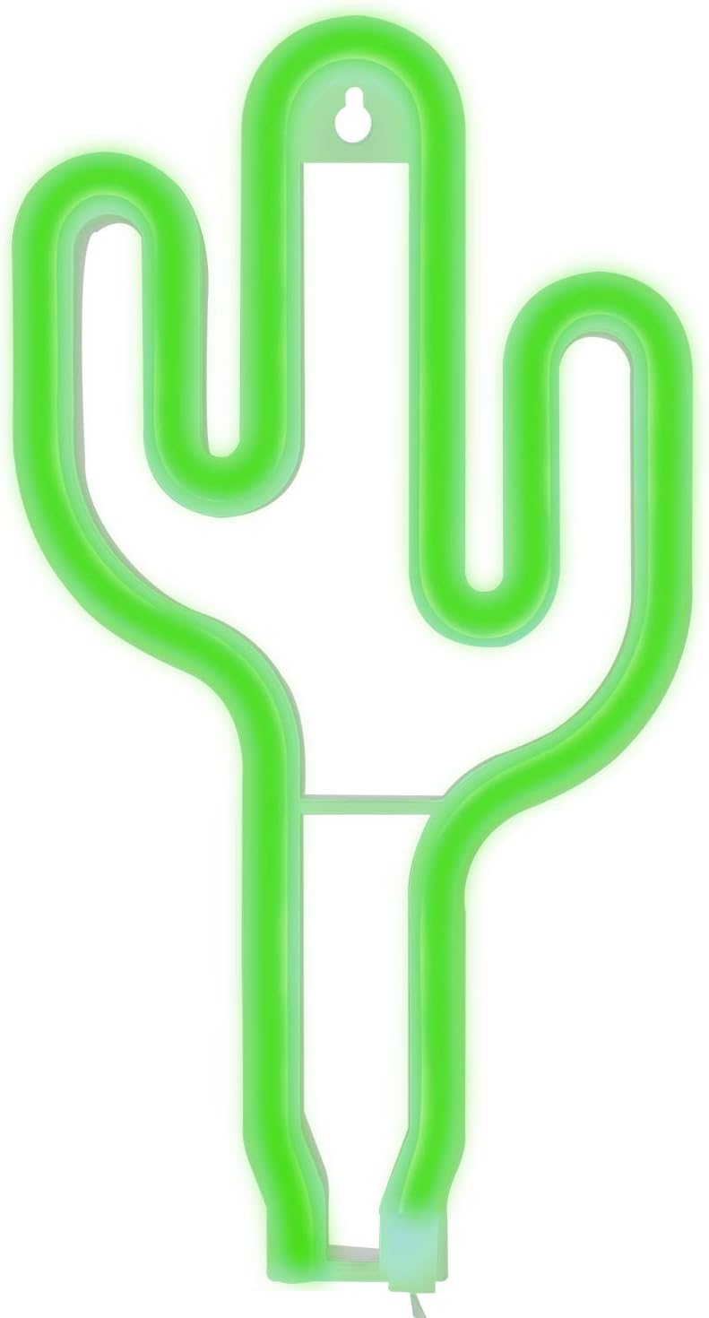 Neon Signs Cactus Neon Lights Wall Decoration Signs for Bedroom Living Room Wall Decoration (Cactus - Green)