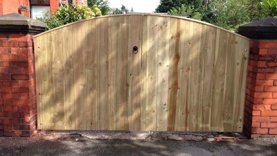 Wooden Driveway Gates Luxury Solid Garden Gates Made to Size Pressure Treated (6FT X 10FT Wide
