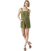 Jessica Simpson womens Gigi Belted Romper With Button Front and Shoulder Straps Standard