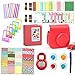 Leebotree Instant Camera Accessories Bundle Compatible with Fujifilm Instax Mini 9 or 8 8+ Instant Film Camera, Includes Camera Case/Album/Selfie Lens/Filters/Frame/Stickers (Red)