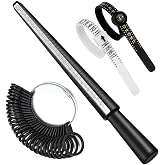 TUNQISM 4Pcs Ring Sizer Measuring Tool Kit, Ring Mandrel Measurer, 27 PCS Measuring Ring Tool, US Ring Size 0-13, UK Ring Sizer A-Z,2 PCS Size 1-17 USA Rings Size