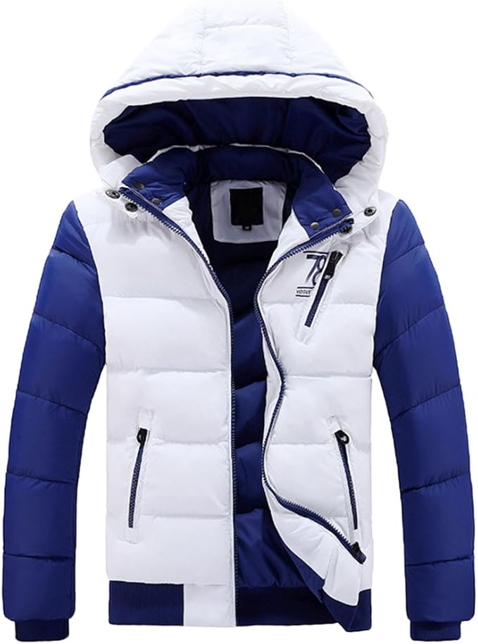 Herren Steppjacke Winter - Baumwolle Blouson Mit Kapuze