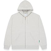 Future Planet Mens Globe Premium Full Zip French Terry Soft Cotton Hoodie Sweatshirt Loose Fit