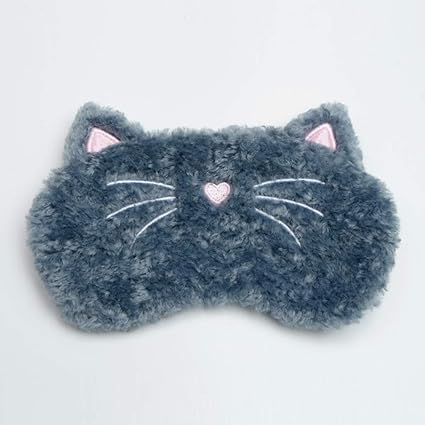 Chat Noir Mignon De Porc Et Le Masque Pour Les Yeux Jeune Fille Villosites Style Masque De Sommeil Masque De Nuit Garantie Un Bon Sommeil Confortable Couleur Cat Gray Amazon Fr Cuisine