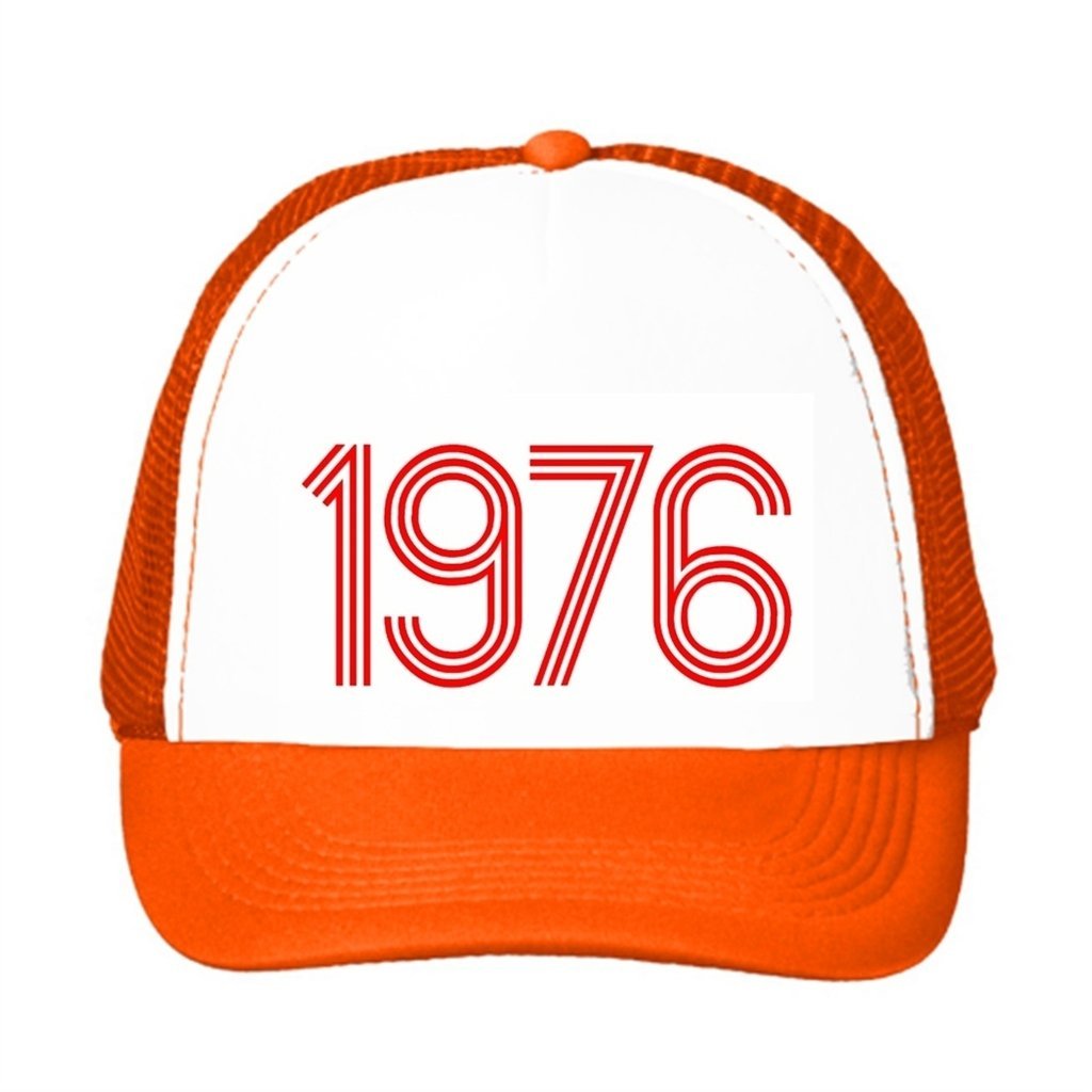 Snapbacks Hat-1976 Classic Retro Font Trucker Hat