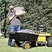 Polar Trailer 9393 LG7 Lawn and Garden Utility Cart, 65 x 31 x 28-Inch 600 Lbs Load Capacity 10 Cubic Feet Tub Quick Release Tipper Latch Tilt-and-Swivel Dumping and Hauling Cart, Black