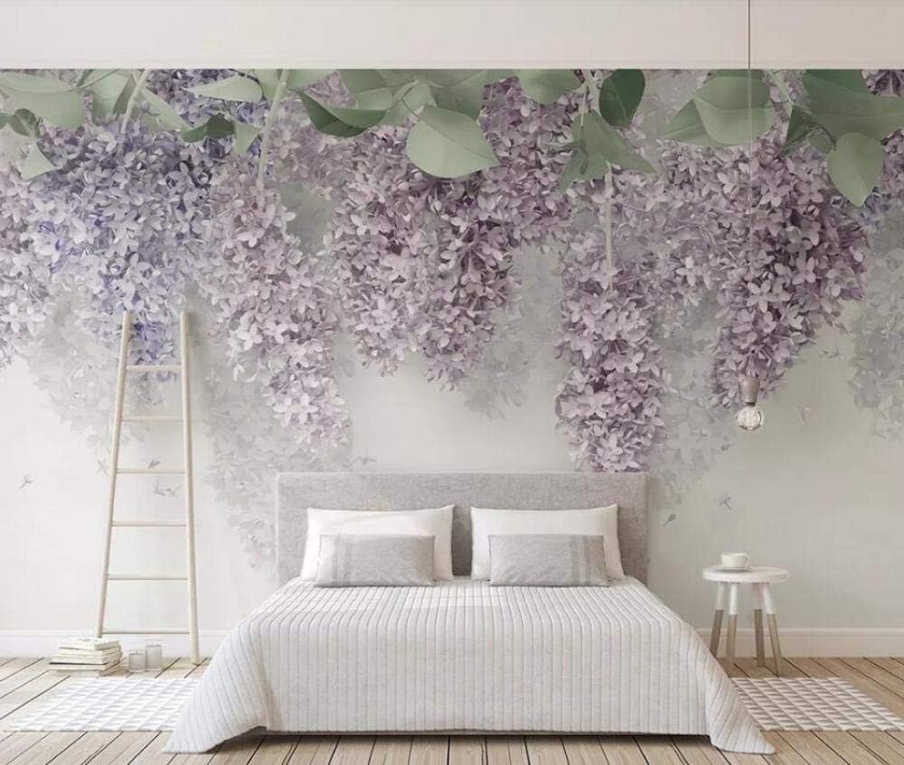 Amazon Co Jp ウォールミューラル3dパープル藤の花カスタム壁紙 3d効果 大きな壁画 ホームデコレーション Miwei4727 Diy 工具 ガーデン