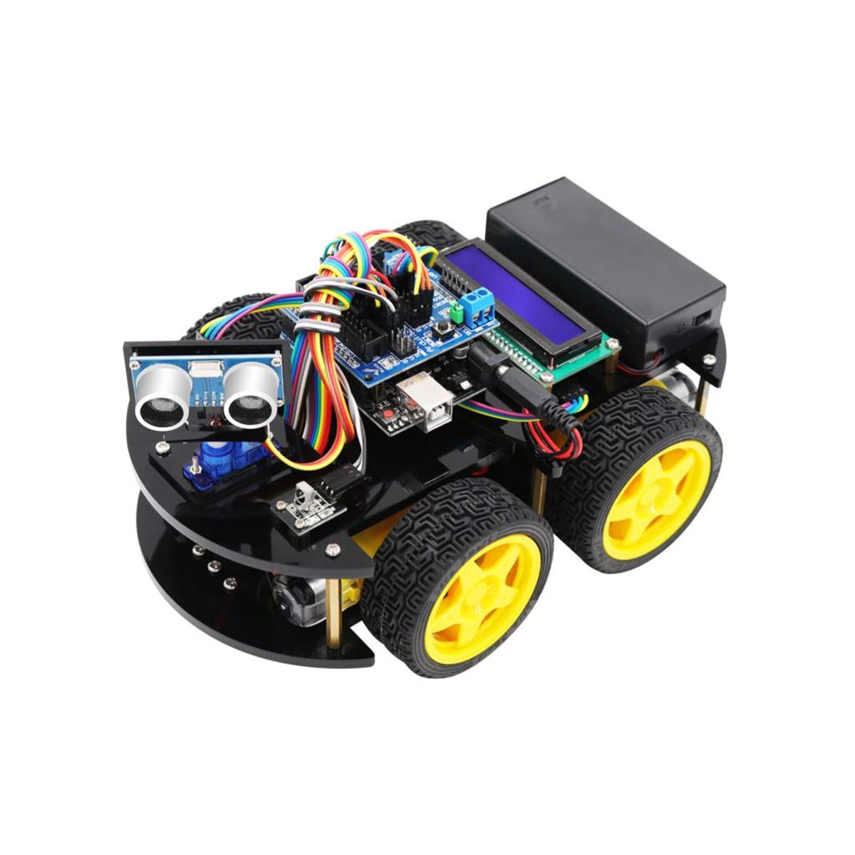 Buy HARTI DIY Smart Robot Car Kit with R3 Board, Ultrasonic Sensor ...