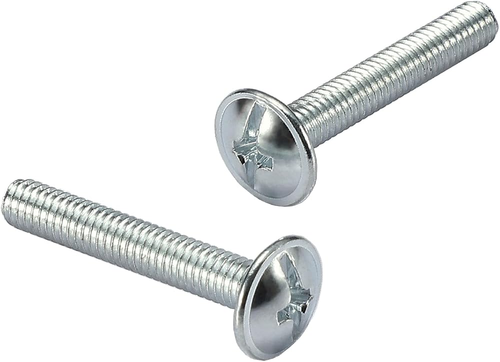 AMLOOPH M4 Door Knobs Screws 35mm 12 Pack Zinc Plated Cabinet Bolts