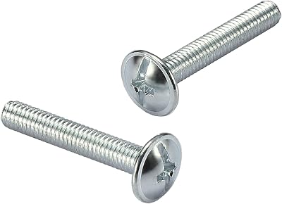 AMLOOPH M4 Door Knobs Screws 35mm 12 Pack Zinc Plated Cabinet Bolts