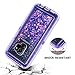 WOLLONY Galaxy S9 Case, 360 Full Body Shockproof Liquid Glitter Quicksand Bling Case Heavy Duty Phone Bumper Non-Slip Soft Clear Rubber Protective Cover for Samsung Galaxy S9 - Purple