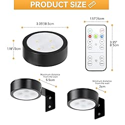 KELUOLY 4-Pack Picture Light Battery Operated with