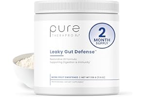 Pure Therapro Rx Leaky Gut Defense - Gut Health Support Supplement with L-Glutamine, Licorice Root Extract, Aloe Leaf, Arabinogalactan, Health Powder Drink for Men and Women- (60 Servings, 336g)