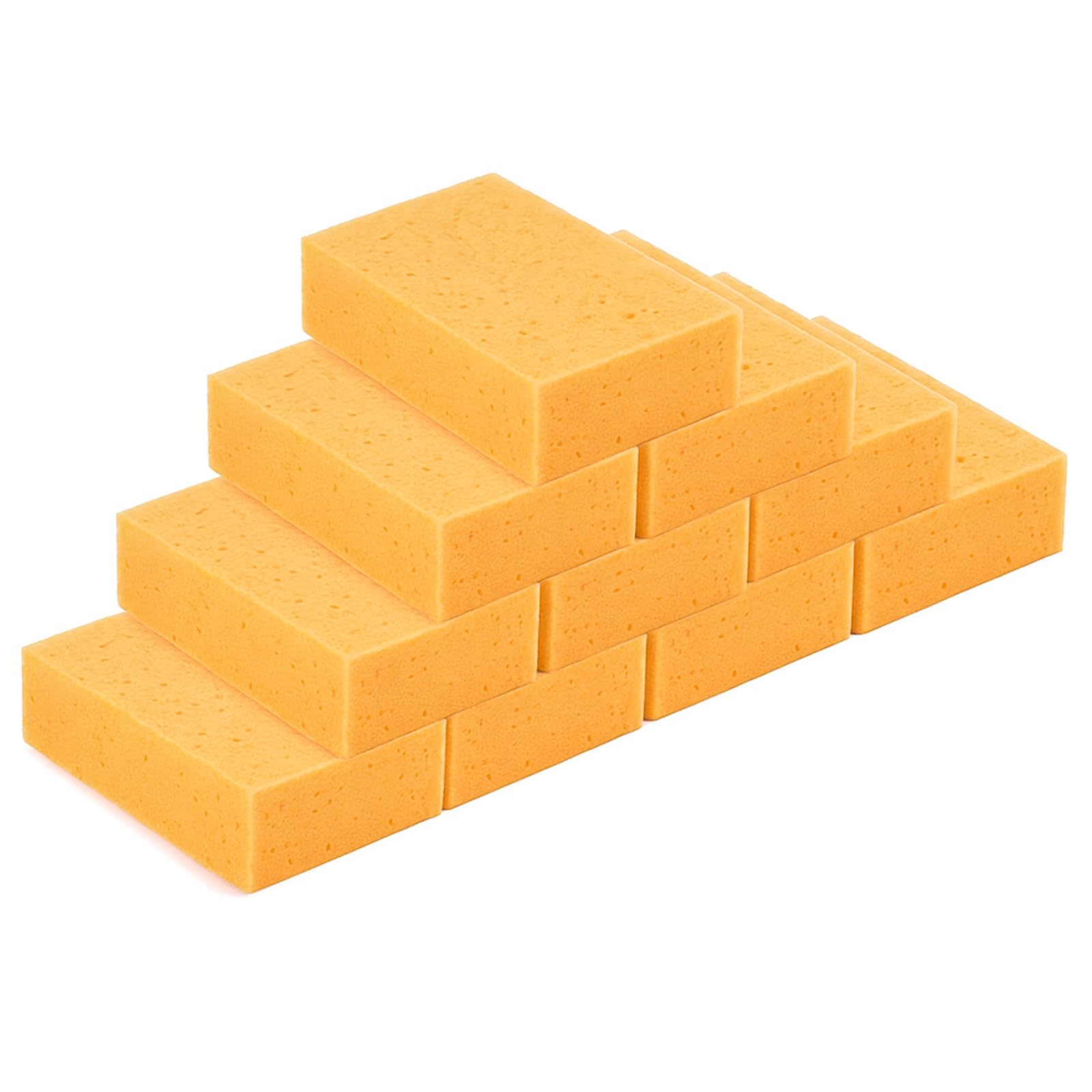 Photo 1 of 10 Pcs Large Sponge Bulk, 7.1 x 4.7 x 2 Inch Large Cellulose Sponges, Super Absorbent and Non-Scratch, Handy Sponges Cleaning for Kitchen, Bathroom, Countertops, Car Wash