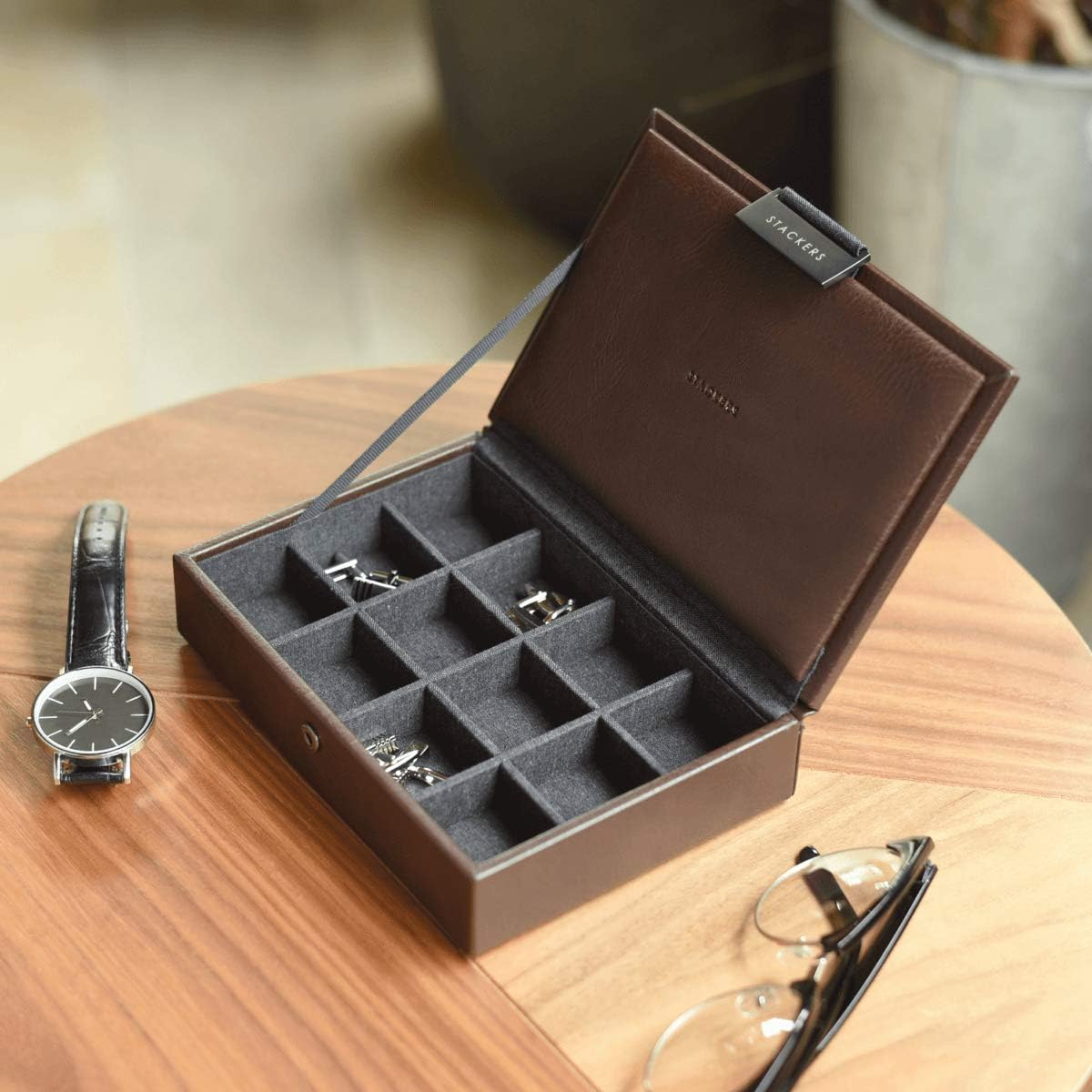 Stackers Mens Black Mini Cufflink Box – BigaMart