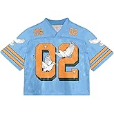 SHENHE Men's Y2k Football Jersey V Neck Graphic Number Shirt Hip Hop Streetwear Tee Top